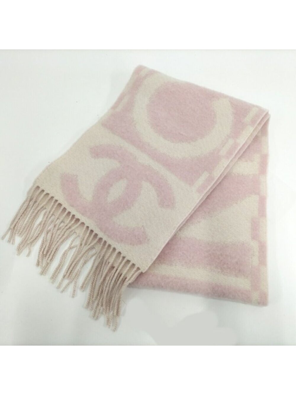 Chanel Cashmere Silk Pink Scarf - Picture 6 of 6